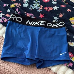 Nike Pro Women's Athletic Blue Shorts